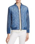 Bella Dahl Quilted Chambray Bomber Jacket