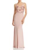 Avery G Embellished-bodice Gown