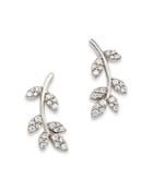 Bloomingdale's Diamond Leaf Drop Earrings In 14k White Gold, 0.40 Ct. T.w. - 100% Exclusive
