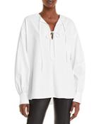Jason Wu Long Sleeve Tie Neck Blouse