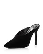 Charles David Women's Carlyle Pointed Toe Suede High-heel Mules