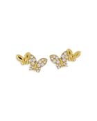 Bloomingdale's Diamond Butterfly Stud Earrings In 14k Yellow Gold, 0.30 Ct. T.w. - 100% Exclusive