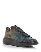 Alexander Mcqueen Men's Oversized Ombre Rainbow Perforated Sneakers