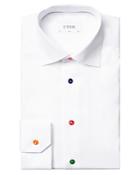 Eton Cotton Multi Button Convertible Cuff Contemporary Fit Dress Shirt