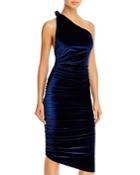 Alix Nyc Celeste One-shoulder Velvet Dress