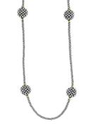Lagos Sterling Silver Beaded Necklace With Caviar Stations, 32