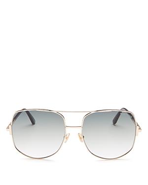 Tom Ford Women's Lennox Brow Bar Geometric Sunglasses, 62mm
