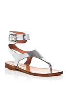 Sigerson Morrison Adria Metallic Ankle Strap Sandals