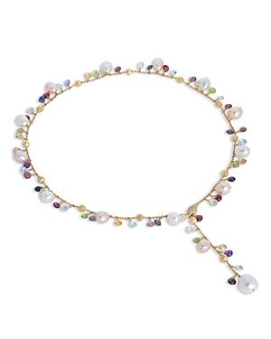 Marco Bicego 18k Yellow Gold Paradise Pearl Diamond, Mixed Gemstone And Cultured Freshwater Pearl Y Necklace, 17