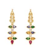 Temple St. Clair 18k Yellow Gold Dynasty Diamond, Ruby & Multi Gemstone Earrings