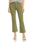 Frame Le Crop Mini Boot Jeans In Washed Miltary