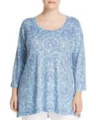 Nally & Millie Plus Abstract Paisley Print Tunic - 100% Exclusive