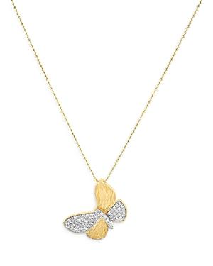 Bloomingdale's Diamond Butterfly Pendant Necklace In 14k Yellow Gold, 0.50 Ct. T.w - 100% Exclusive