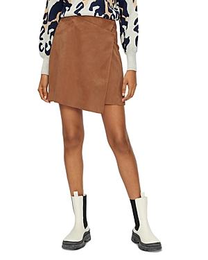 Ted Baker Wrap Suede Mini Skirt