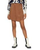 Ted Baker Wrap Suede Mini Skirt