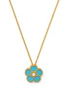 Roberto Coin 18k Yellow Gold Daisy Diamond & Turquoise Pendant Necklace, 16 - 100% Exclusive