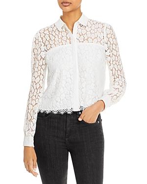 T Tahari Leopard Lace Blouse