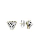 Lagos 18k Gold And Sterling Silver Pyramid Stud Earrings