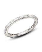 Bloomingdale's Baguette & Round Diamond Band In 14k White Gold, 0.55 Ct. T.w. - 100% Exclusive