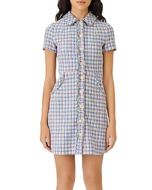 Maje Renizam Multicolor Tweed Dress