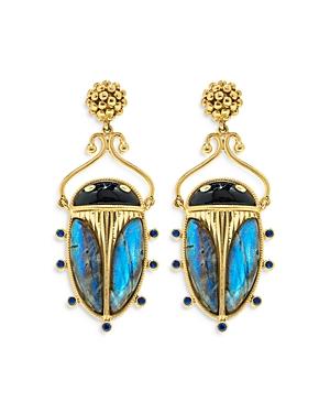 Capucine De Wulf Scarab Berry Drop Earrings