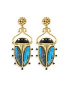 Capucine De Wulf Scarab Berry Drop Earrings