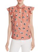 Rebecca Taylor Paintbrush Floral Top