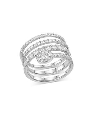 Bloomingdale's Diamond Bypass Ring In 14k White Gold, 1.25 Ct. T.w. - 100% Exclusive