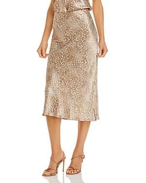 Rails Anya Leopard Print Midi Skirt