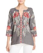 Johnny Was Maya Embroidered Peasant Blouse