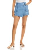 Derek Lam 10 Crosby Covey Utility Denim Skort In Washed Blue