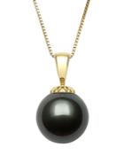 Bloomingdale's Tahitian Black Pearl Pendant Necklace In 14k Yellow Gold, 18 - 100% Exclusive