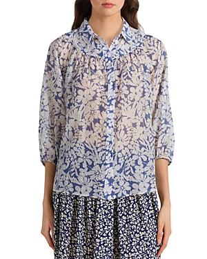 Gerard Darel Carlo Printed Voile Blouse