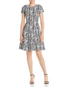 Adrianna Papell Jacquard Fit-and-flare Dress