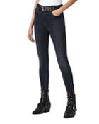 Allsaints Dax Skinny Jeans In Blue/gray