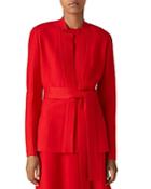 St. John Contour Ottoman Milano Knit Belted Wool Jacket