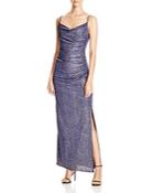 Laundry By Shelli Segal Metallic Ruched Gown - 100% Exclusive