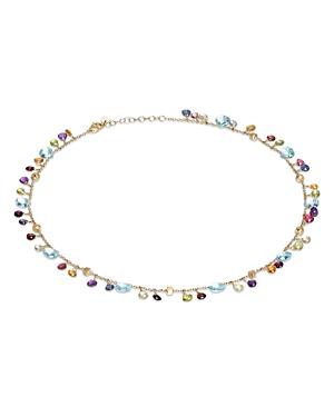 Marco Bicego 18k Yellow Gold Paradise Blue Topaz & Mixed Gemstone Necklace, 16.5