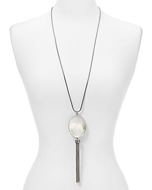 Aqua Francine Tassel Pendant Necklace, 30