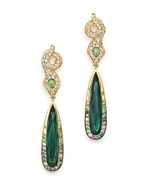 John Hardy 18k Gold Cinta Ular Pertiwi One-of-a-kind Cobra Drop Earrings With Diamonds & Gemstones - 100% Exclusive