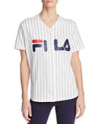 Fila Lacey Pinstriped Baseball Shirt