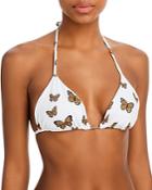 Peixoto Fifi Butterfly Print Triangle Bikini Top