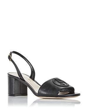 Giorgio Armani Women's Slingback Block Heel Sandals
