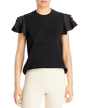 Jason Wu Tiered Flutter Sleeve Tee