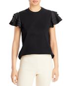 Jason Wu Tiered Flutter Sleeve Tee