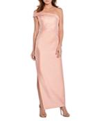 Aidan Mattox Jacquard One Shoulder Column Gown