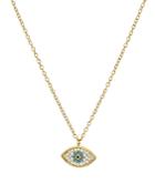 Aqua Evil Eye Necklace In 18k Gold-plated Sterling Silver, 15 - 100% Exclusive