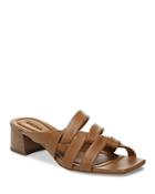 Vince Women's Tessa Square Toe Wrapped Leather Block Heel Sandals