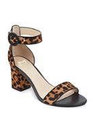Marc Fisher Ltd. Women's Karlee Leopard Print Block Heel Sandals