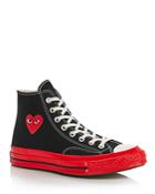Comme Des Garcons Play X Converse Unisex Red Sole High Top Sneakers